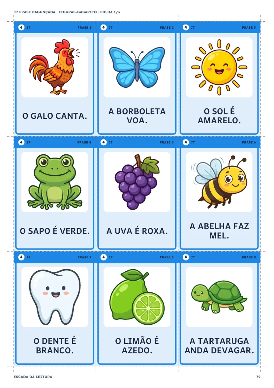 Folha do jogo 7: Frase Bagunçada